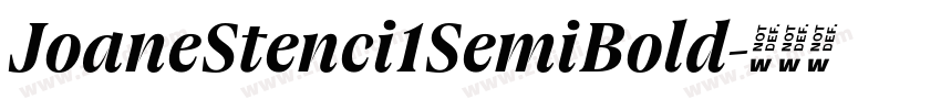 JoaneStenci1SemiBold字体转换