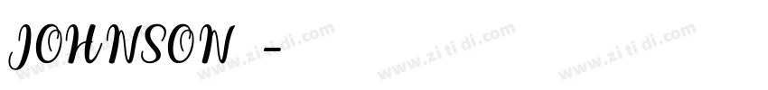 JOHNSON字体字体转换 JOHNSON字体字体转换