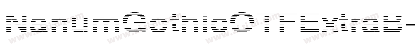 NanumGothicOTFExtraB字体转换