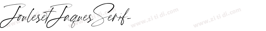 JoulesetJaquesSerif字体转换