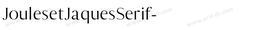JoulesetJaquesSerif字体转换