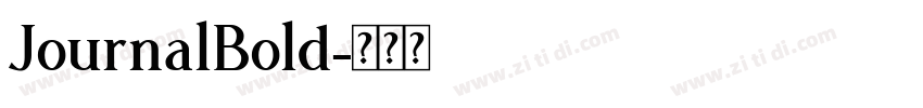 JournalBold字体转换