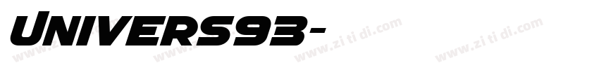 Univers93字体转换