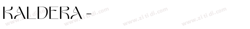 kaldera字体字体转换