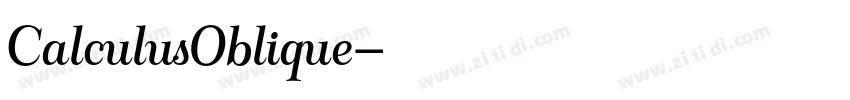 CalculusOblique字体转换