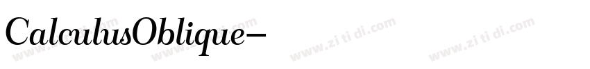 CalculusOblique字体转换