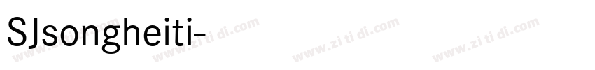 SJsongheiti字体转换