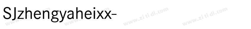 SJzhengyaheixx字体转换