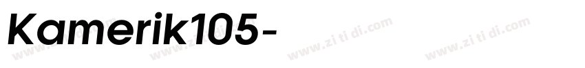 Kamerik105字体转换