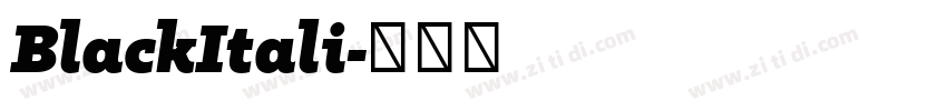 BlackItali字体转换