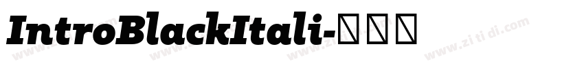 IntroBlackItali字体转换