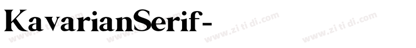 KavarianSerif字体转换