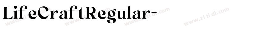 LifeCraftRegular字体转换