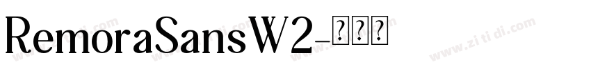 RemoraSansW2字体转换