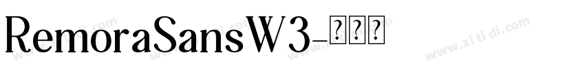 RemoraSansW3字体转换