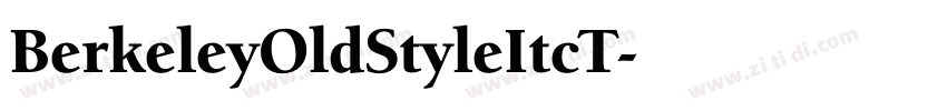 BerkeleyOldStyleItcT字体转换