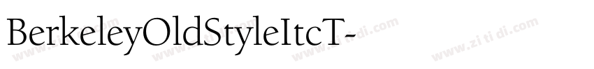 BerkeleyOldStyleItcT字体转换