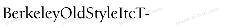 BerkeleyOldStyleItcT字体转换