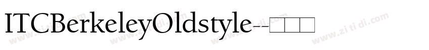 ITCBerkeleyOldstyle-字体转换