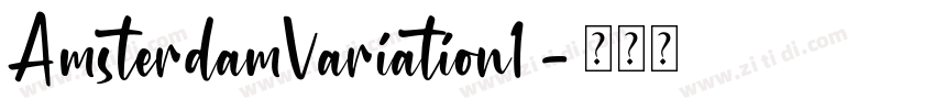 AmsterdamVariation1字体转换