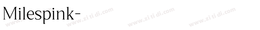 Milespink字体转换