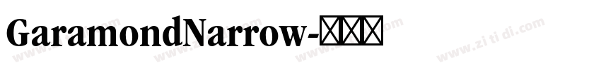 GaramondNarrow字体转换