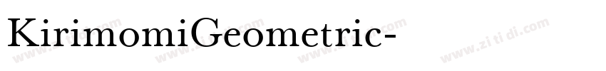 KirimomiGeometric字体转换