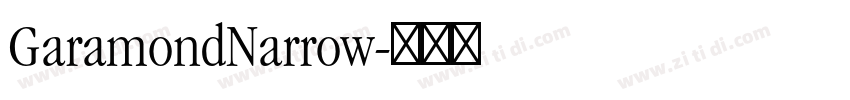 GaramondNarrow字体转换