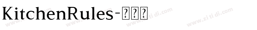 KitchenRules字体转换