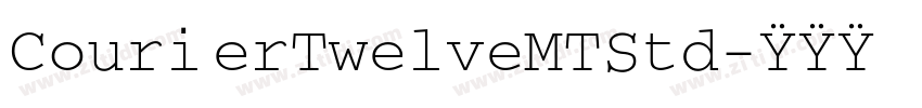 CourierTwelveMTStd字体转换