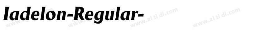 Iadelon-Regular字体转换