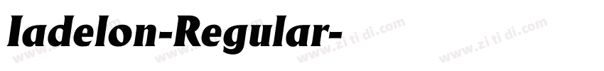 Iadelon-Regular字体转换
