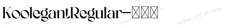 KoolegantRegular字体转换