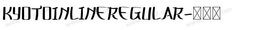 KyotoInlineRegular字体转换