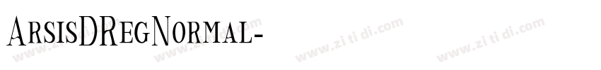 ArsisDRegNormal字体转换