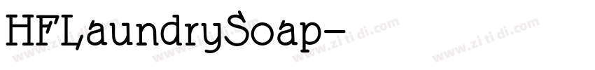 HFLaundrySoap字体转换