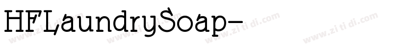 HFLaundrySoap字体转换