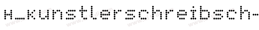 H_Kunstlerschreibsch字体转换