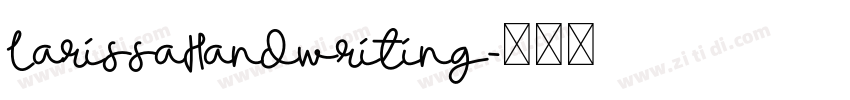 LarissaHandwriting字体转换