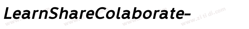 LearnShareColaborate字体转换 LearnShareColaborate字体转换
