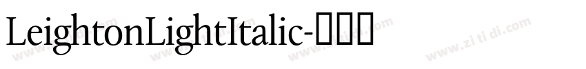 LeightonLightItalic字体转换