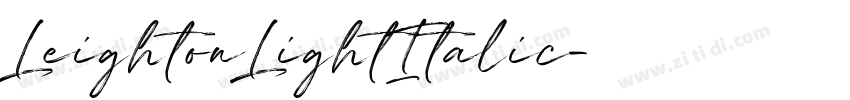 LeightonLightItalic字体转换