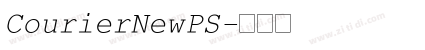 CourierNewPS字体转换
