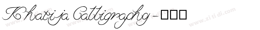 KhatijaCalligraphy字体转换