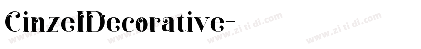 CinzeIDecorative字体转换