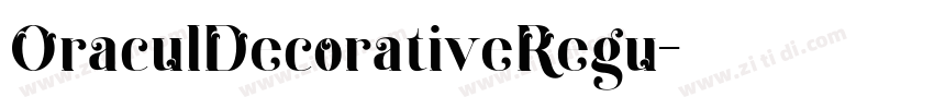 OraculDecorativeRegu字体转换