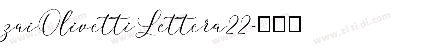 zaiOlivettiLettera22字体转换