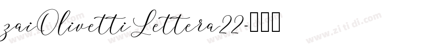 zaiOlivettiLettera22字体转换