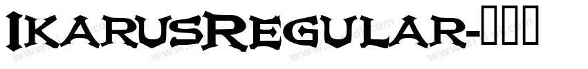 IkarusRegular字体转换