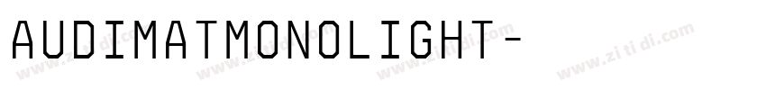 AudimatMonoLight字体转换